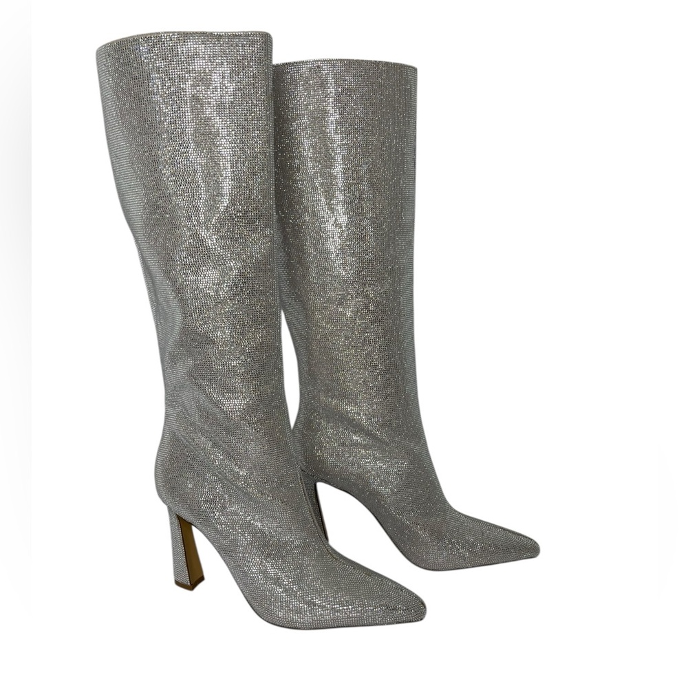 STEVE MADDEN Rhinestone Knee-High Boots Sz 8